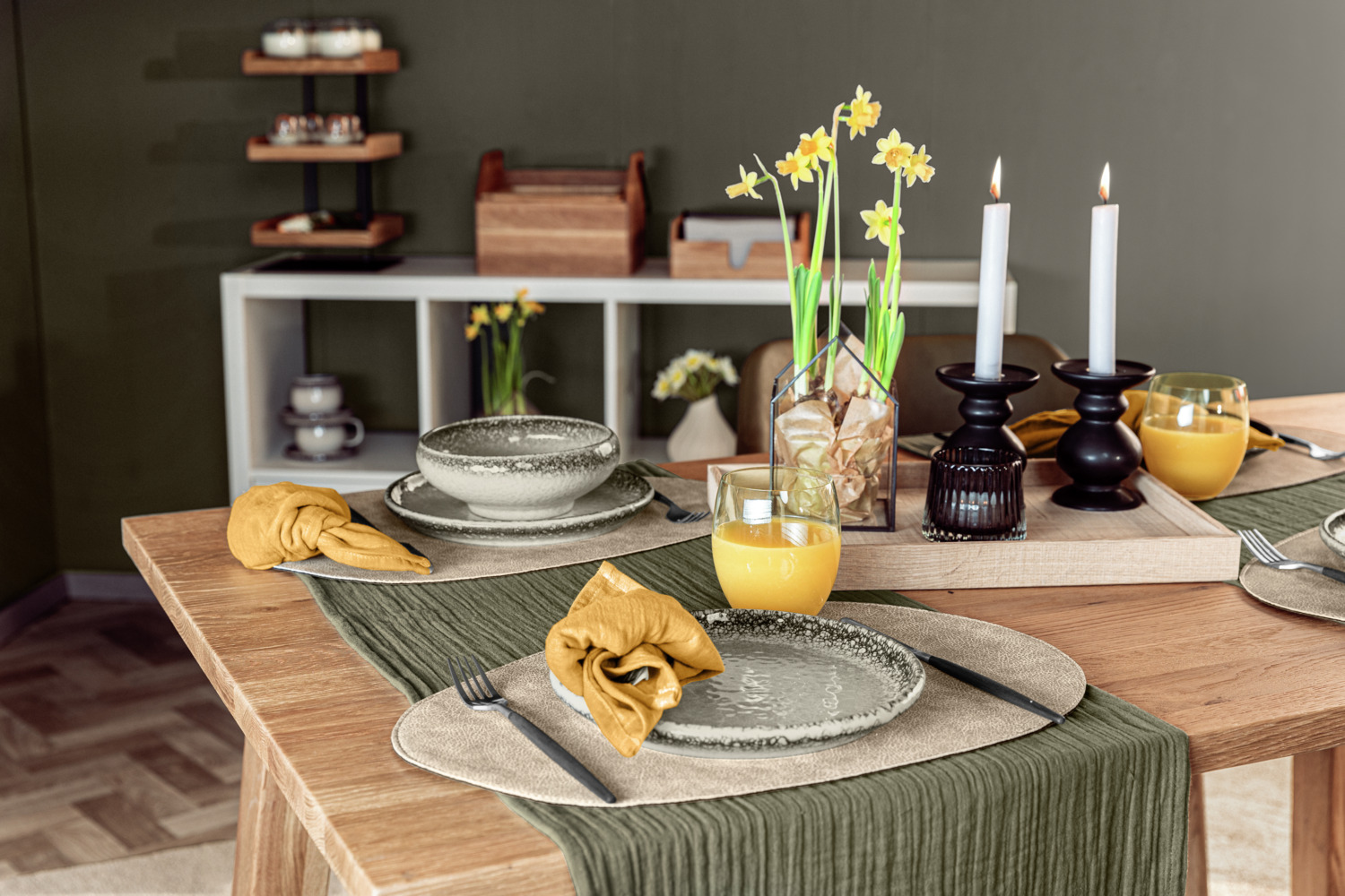 Set 6 placemats Erwin M. Lusini Shana organic, imitație piele, ovale, 30 x 45 cm, bej/taupe, reversibile, sigure pentru alimente