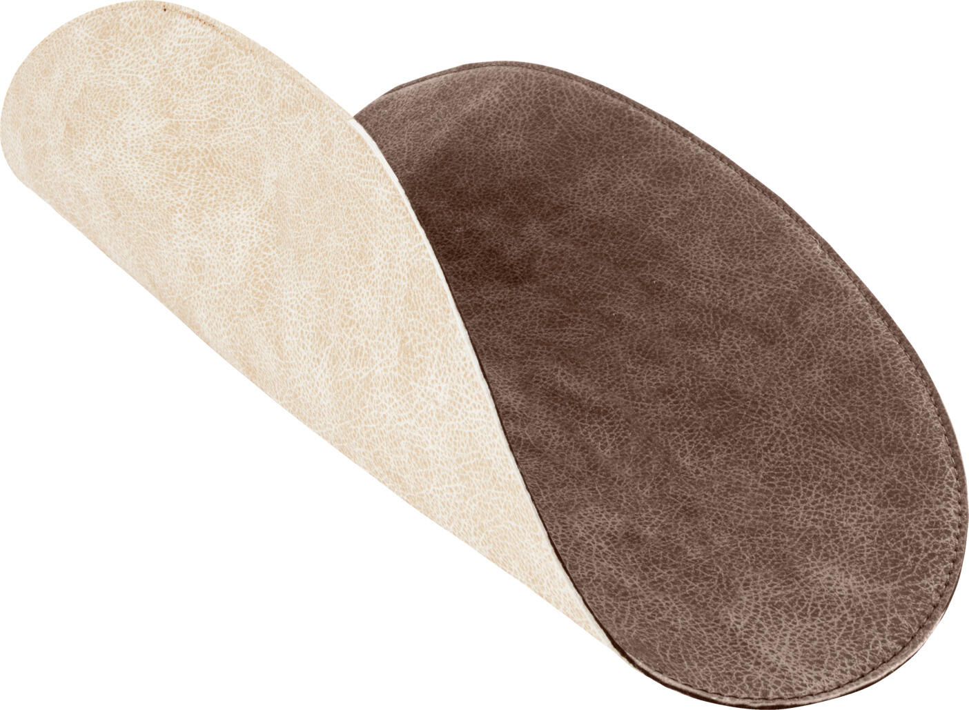 ERWIN M. LUSINI Solutions GmbH Placemat Shana organic Tischset Shana organisch Placemat Shana organic; 30x45 cm (WxL); beige/taupe; oval; 6 piece / pack Tischset Shana organisch; 30x45 cm (BxL); beige/taupe; oval; 6 Stück / Pack Placemat made of imitation leather. Easily reversible for different ambience. Suitable for indoor and protected outdoor use. Damp wipeable, not suitable for dishwasher. Tischset aus Kunstleder. Einfach umdrehbar für unterschiedliche Ambiente. Für Innen- und den geschützten Außenbereich geeignet. Feucht abwischbar, nicht spülmaschinengeeignet.