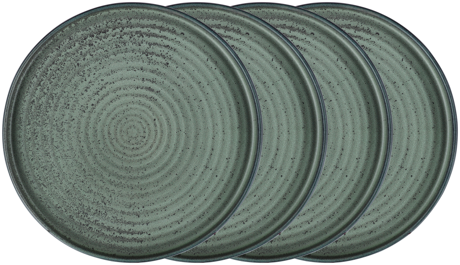 VEGA LUSINI Solutions GmbH Plate Snug with high rim Teller  Snug mit hohem Rand Plate Snug with high rim; 1250 ml, 26x4.5 cm (ØxH); green; round; 4 piece / pack Teller  Snug mit hohem Rand; 1250 ml, 26x4.5 cm (ØxH); grün; rund; 4 Stück / Pack Colored plate made of stoneware. With high rim. Matt glaze. Each piece is unique, colors may vary from light to dark. Excellent to combine with the plate series Skady. Dishwasher safe and microwaveable. Farbiger Teller aus Steingut. Mit hohem Rand. Matte Glasur. Jedes Teil ein Unikat, Farben können von hell zu dunkel abweichen. Hervorragend kombinierbar mit der Teller-Serie Skady. Spülmaschinenfest und mikrowellengeeignet.