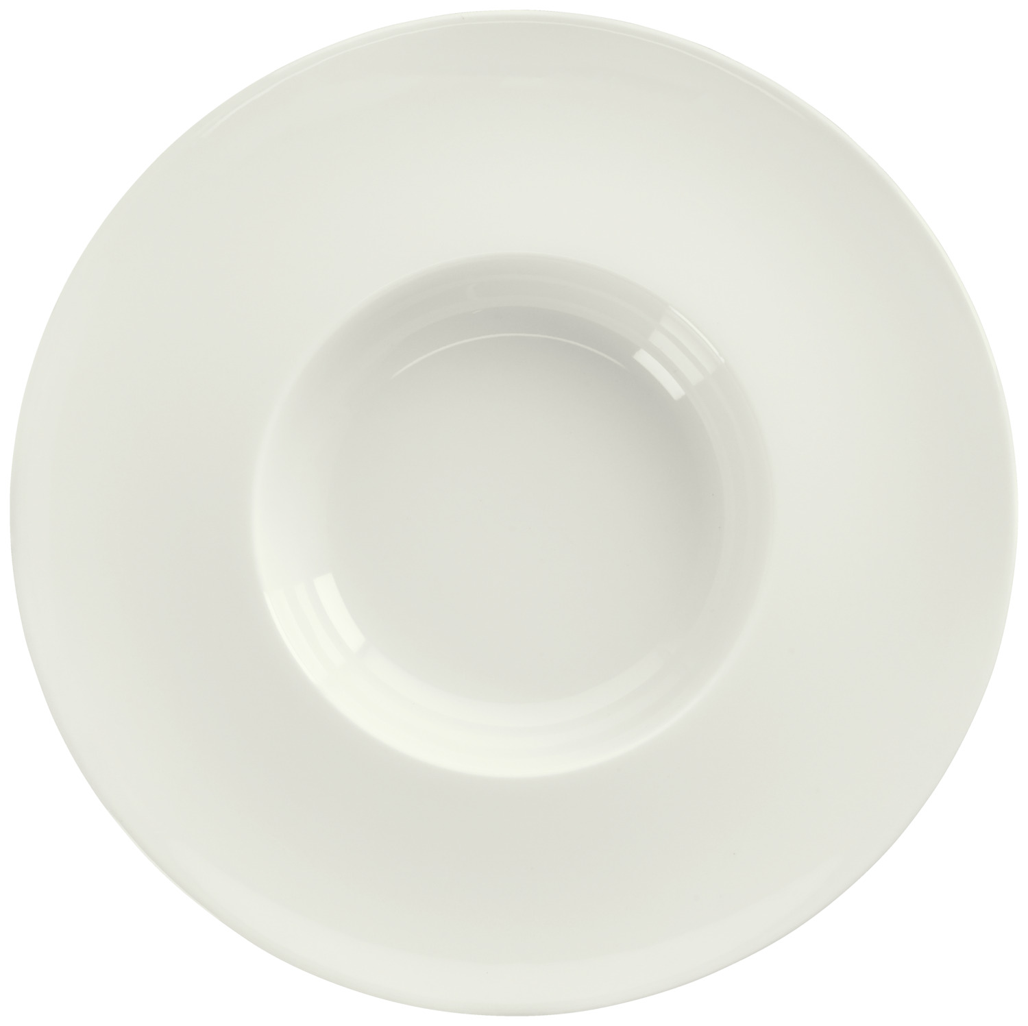 VEGA Opus Porcelain Pasta Plate with Wide Rim, Ivory, 29 cm Diameter, Scratch Resistant, Dishwasher and Microwave Safe, Professional Gastronomy