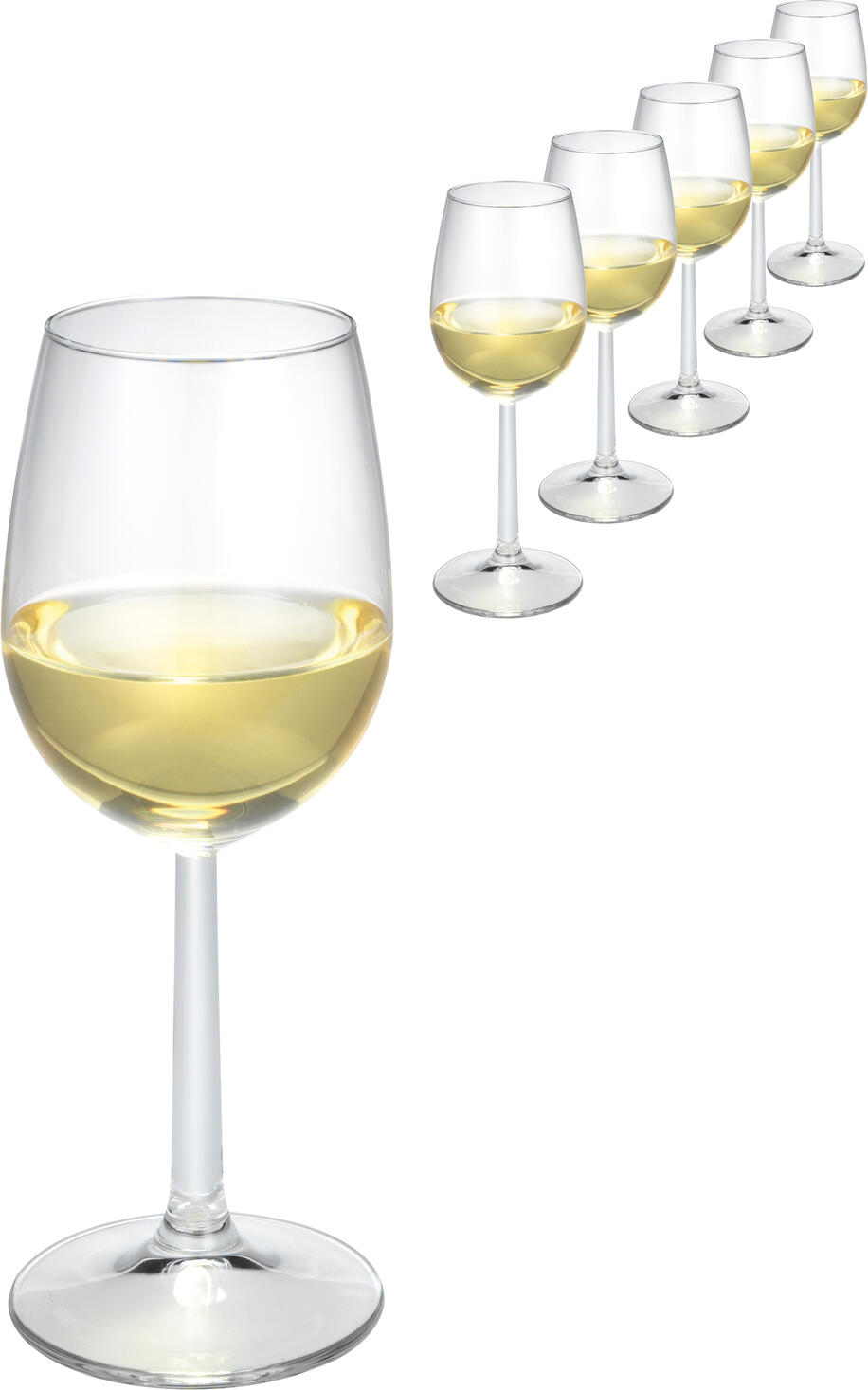 royal leerdam Koninklijke Nederlandsche Glasfabriek B.V. (Leerdam Crisal Glass) White wine glass Bouquet with filling line Weißweinglas Bouquet mit Eichstrich White wine glass Bouquet with filling line; 350 ml, 6x19.5 cm (ØxH); transparent; 0.1 l & 0.2 l Filling line, 6 piece / pack Weißweinglas Bouquet mit Eichstrich; 350 ml, 6x19.5 cm (ØxH); transparent; 0.1 l & 0.2 l Eichstrich, 6 Stück / Pack Elegant white wine glass. Very durable. With filling line. Dishwasher safe. Elegantes Weißweinglas. Sehr strapazierfähig. Mit Eichstrich. Spülmaschinenfest.