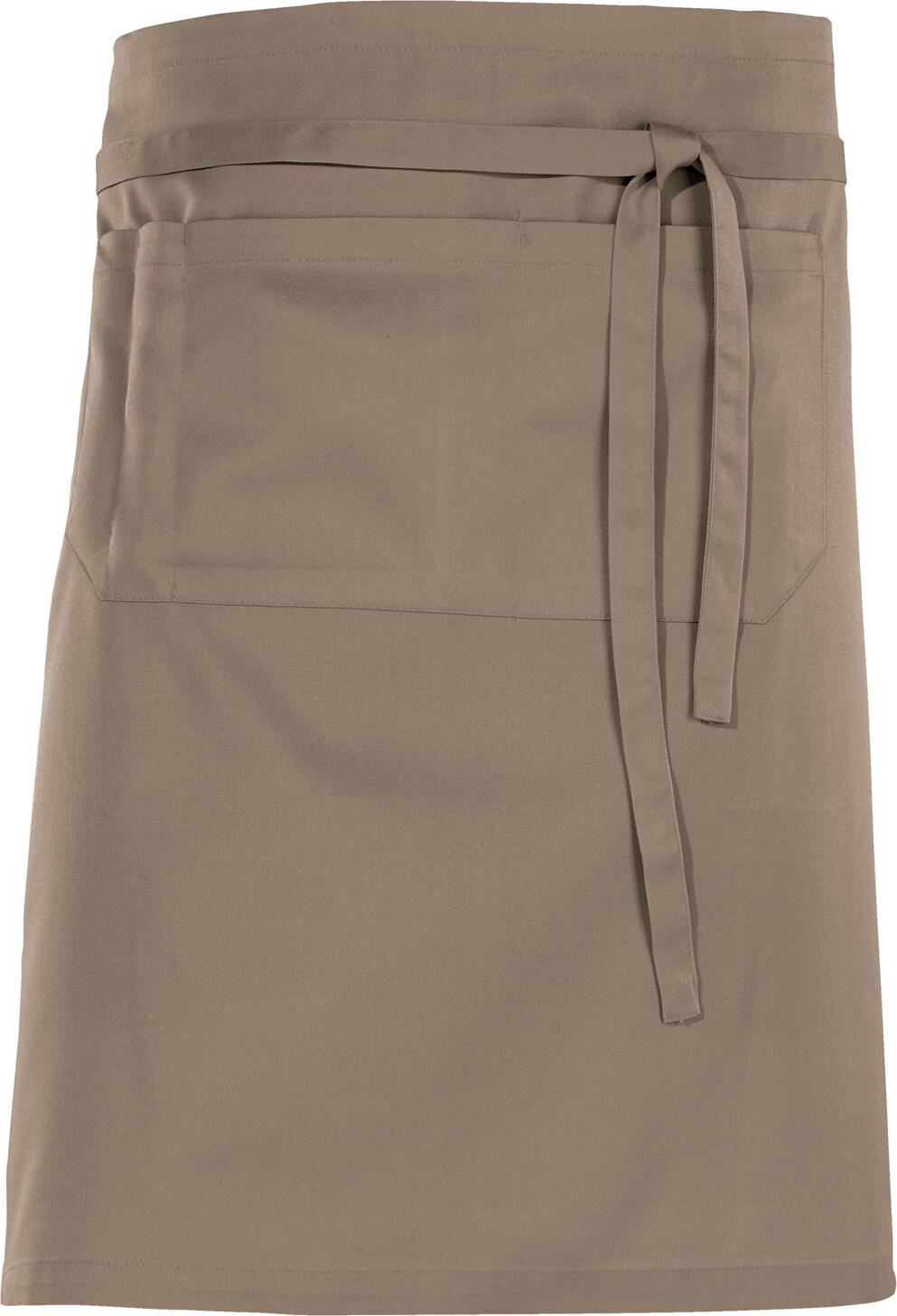 Jobeline Nando Waist Apron, 60x100 cm, Polyester-Cotton Blend, Taupe, with Front and Pen Pockets, OEKO-TEX Standard 100