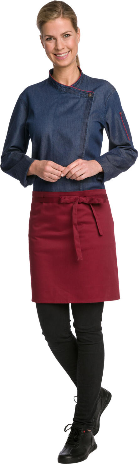 PULSIVA Celia Women's Chef Jacket, 100% Cotton 190 g/m², Snap Button Fastening, Pen Pocket and Underarm Eyelets, Size 52