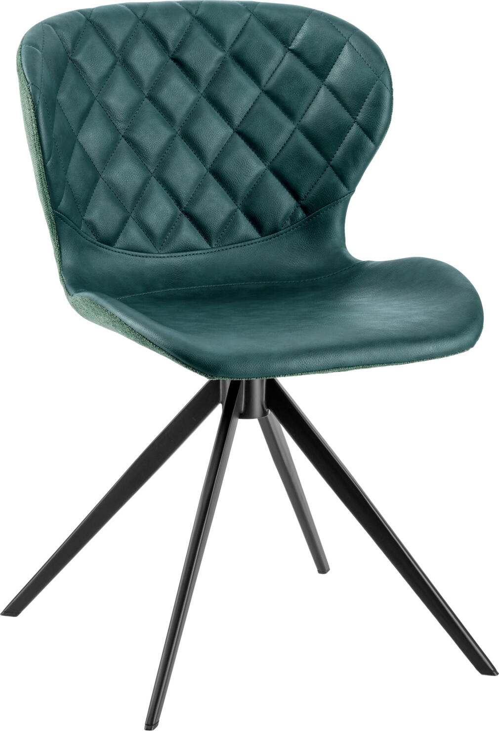 VEGA LUSINI Solutions GmbH Chair Kansas Schalenstuhl Kansas Chair Kansas; 49x56x78 cm (WxDxH); seat teal, base black; 2 piece / pack Schalenstuhl Kansas; 49x56x78 cm (BxTxH); Sitz petrol, Gestell schwarz; 2 Stück / Pack Upholstered chair with a black powder-coated steel frame and a seat shell made of a material mix of imitation leather and fabric. Fabric (100% polyester) on the outside and hard-wearing imitation leather on the inside. Plastic glides included. Felt glides can be requested separately - due to the small contact surface, these must be attached to the chair with standard superglue. Ergonomically shaped seat with stitching. Only suitable for indoor use. Supplied disassembled, including fixing material. Order matching bar chair at the same time. Polsterstuhl mit einem schwarz pulverbeschichtetem Stahlgestell und einer Sitzschale aus einem Materialmix aus Kunstleder und Stoff. Auf der Außenseite Stoff (100 % Polyester) und auf der Innenseite strapazierfähiges Kunstleder. Inklusive Kunststoffgleiter. Filzgleiter können gerne separat angefragt werden – aufgrund der kleinen Auflagefläche müssen diese mit handelsüblichem Sekundenkleber am Stuhl befestigt werden. Ergonomisch geformte Sitzfläche mit Absteppungen. Nur für den Innenbereich geeignet. Lieferung erfolgt zerlegt, inklusive Befestigungsmaterial. Passenden Barstuhl gleich mitbestellen.