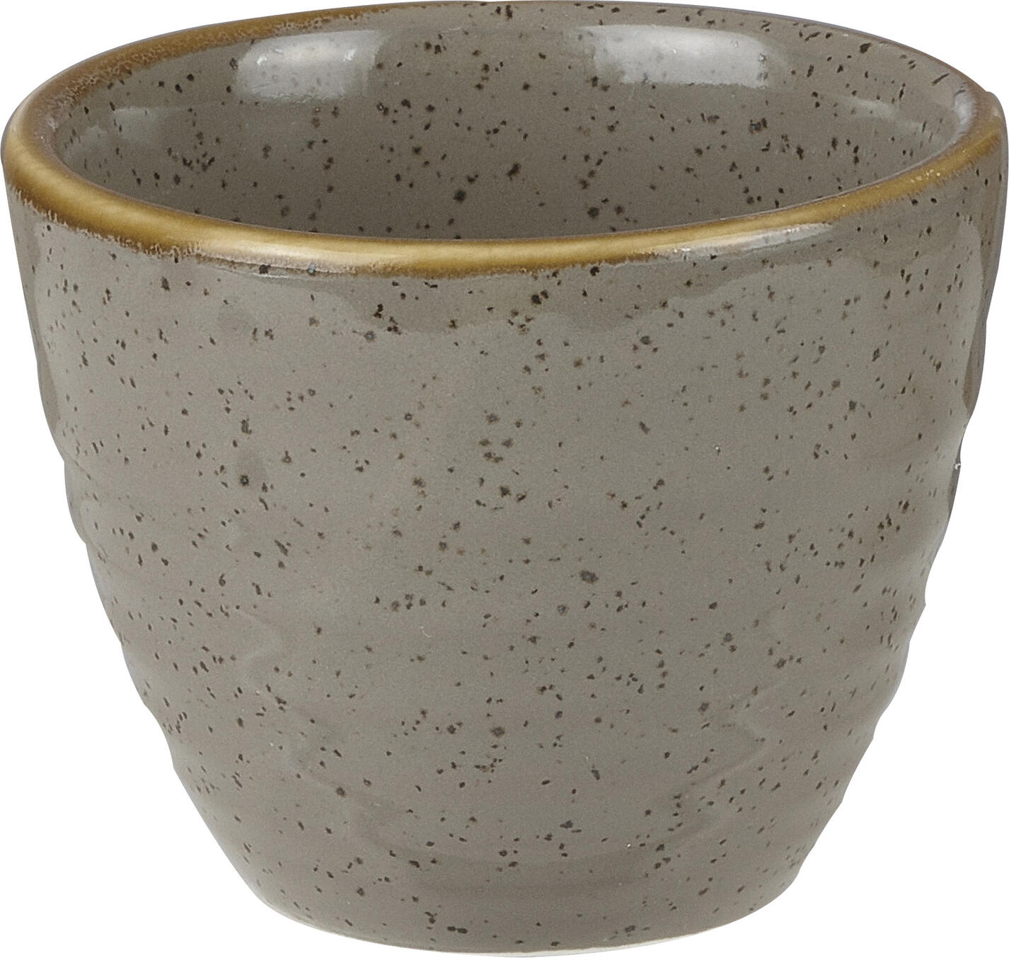 Churchill Churchill China (UK) ltd. Ripple dip bowl Stonecast Peppercorn Ripple Dip Schale Stonecast Peppercorn Ripple dip bowl Stonecast Peppercorn; 70 ml, 5.9x5 cm (ØxH); grey/brown; round; 12 piece / pack Ripple Dip Schale Stonecast Peppercorn; 70 ml, 5.9x5 cm (ØxH); grau/braun; rund; 12 Stück / Pack Rustic charm with an astounding effect — hand-decorated and individually inspired by the changing of the seasons, add warmth and rustic style to your table with this versatile hand-painted design, available in 15 stunning colors. Die Dip Schale für die Gastronomie Stonecast „Peppercorn“ von Churchill ist perfekt für Saucen und kleine Beilagen. Als Stonecast Peppercorn Dip Schale ergänzt sie moderne Präsentationen. Diese Dip Schale für Restaurants ist robust und platzsparend.