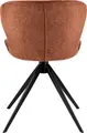 VEGA Kansas Upholstered Shell Chair, Ergonomic Imitation Leather and Polyester, Black Powder-Coated Steel Frame, 49x56x78 cm, 160 kg Max Load