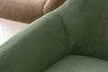 VEGA Malin Wing Chair, Green Corduroy Upholstery, Powder-Coated Steel Frame, Fire-Retardant, 75x77x103 cm, Vintage Style