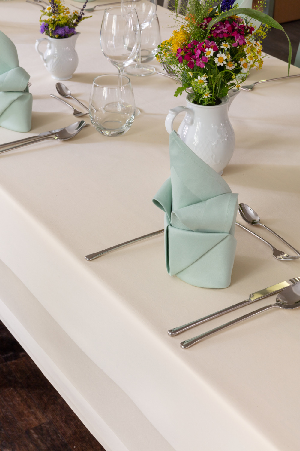 ERWIN M. Ambiente Tablecloth, 100% Cotton Full Twist Damask, Mercerized Indanthrene Dyed, OEKO-TEX Standard 100, Rectangular 130 x 280 cm