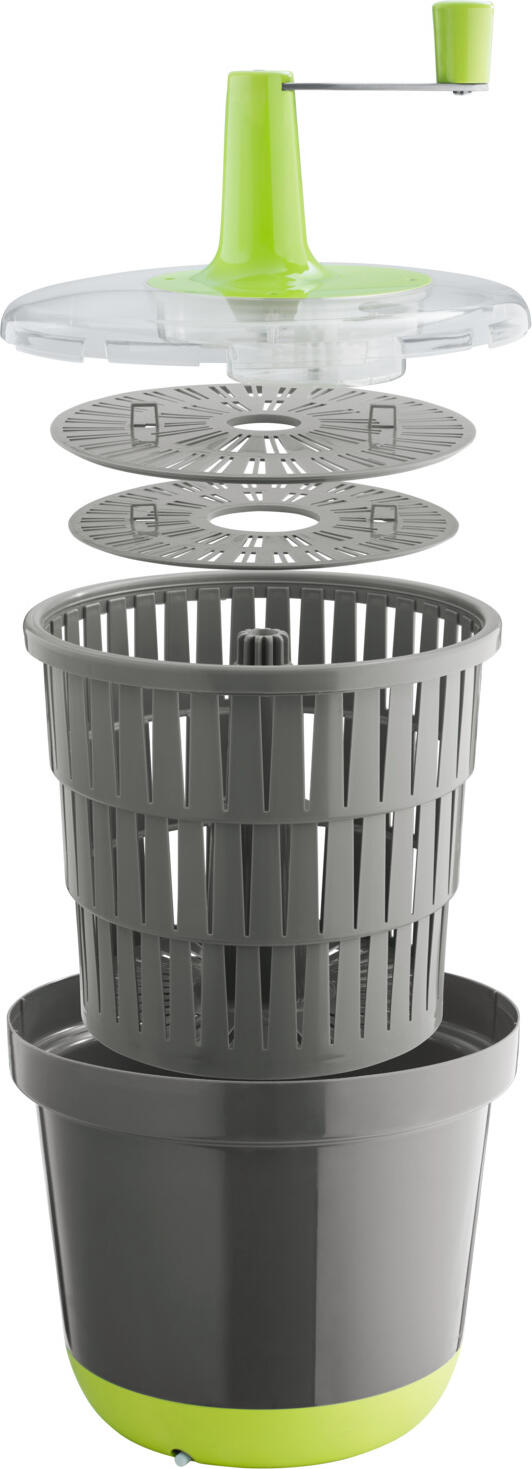 VEGA Amanida Professional Salad Spinner 20L, Sturdy Plastic, 41cm Diameter, Integrated Drainage System with Hose, Dual-Basket Design