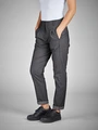 Jobeline Joggfit Women's Chef Trousers, Size 38, Breathable Stretch Technical Fabric, Cotton Blend with Pleats and Tapered Legs, Grey Mottled