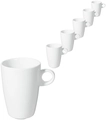 Cana pentru Latte VEGA Bistro, 300ml Porțelan Alb, Design Subțire și Înalt, Compatibilă cu Mașina de Spălat Vase și Cuptorul cu Microunde