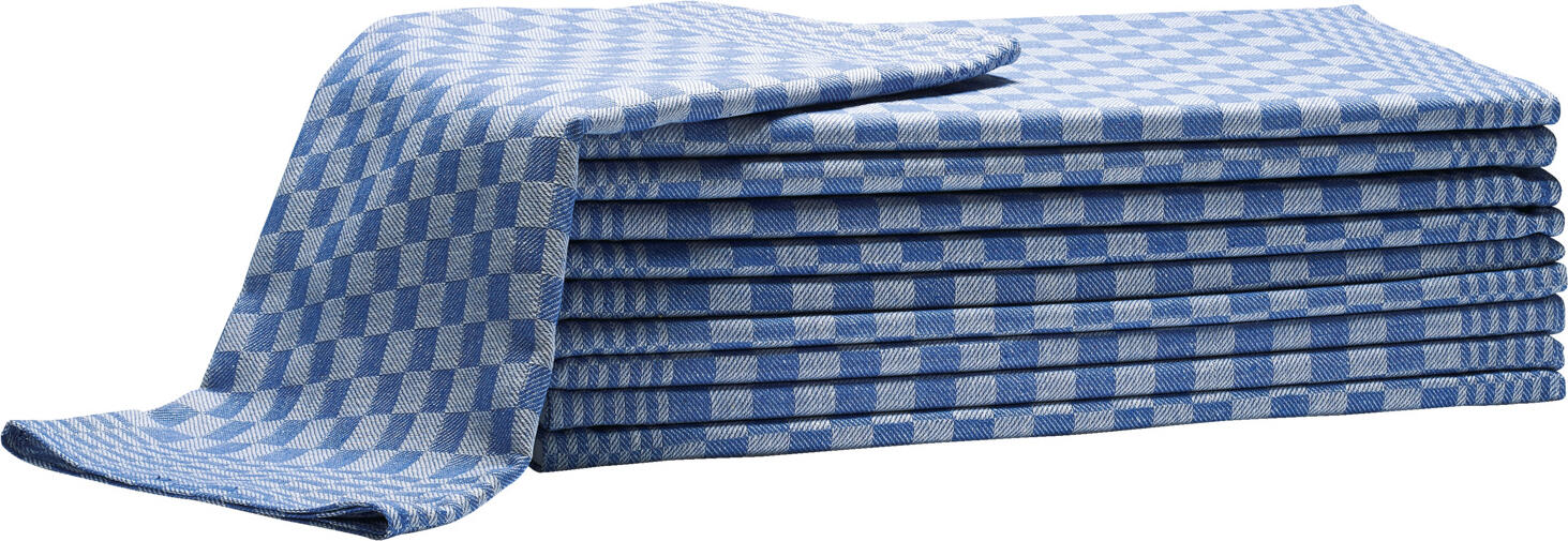 Prosoape de bucatarie PULSIVA Helgoland, 100% bumbac, 50 x 95 cm, carouri albastru si alb, calitate superioara absorbante, OEKO-TEX Standard 100