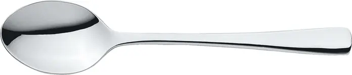 PULSIVA LUSINI Solutions GmbH Table spoon Linz Menülöffel Linz Table spoon Linz; 19.3 cm (L); silver, handle silver; 12 piece / pack Menülöffel Linz; 19.3 cm (L); silber, Griff silber; 12 Stück / Pack Chrome-nickel stainless steel 18/10, rustproof. Table spoon with straight shape. Mirror polished. Material thickness 2.5 mm (measured at the thickest point of the table fork). Dishwasher safe. Chrom-Nickel-Edelstahl 18/10, rostfrei. Menülöffel mit geradliniger Form. Hochglanzpoliert. Gastronomiegerechte Materialstärke 2,5 mm (gemessen an der stärksten Stelle des Menügabel). Spülmaschinenfest.