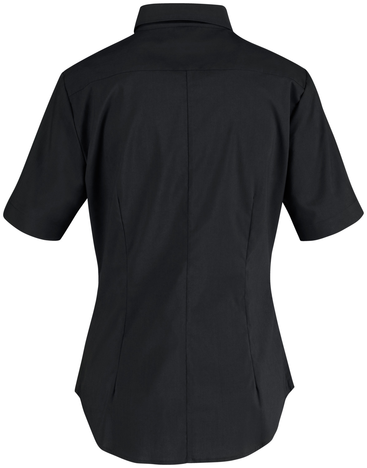 Jobeline Porter Women's Long Sleeve Blouse, Regular Fit, Cotton-Polyester Blend, Easy-Iron Shirt with Rounded Hem and Bust Darts, Size 50, Color Black