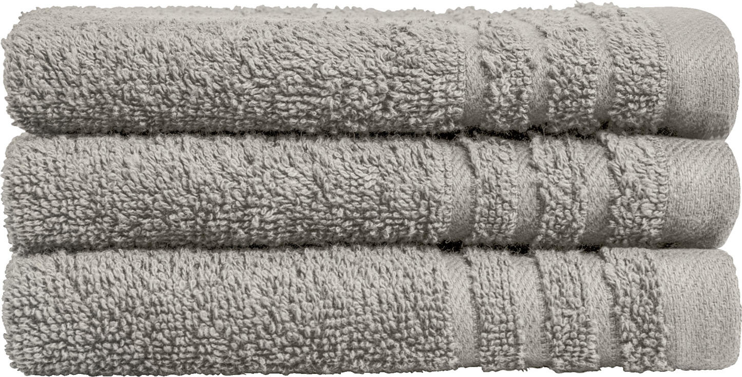 ERWIN M. LUSINI Olymp Face Towel, 100% Cotton, 30 x 30 cm, Grey, Absorbent Loop Weave, OEKO-TEX Standard 100, Heavy Duty Robust Soft Fabric