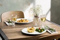 VEGA Amely Flat Plate, 32 cm White Porcelain, Round Professional Hotel Quality, Subtle Relief and Decorative Edges, Microwave and Dishwasher Safe