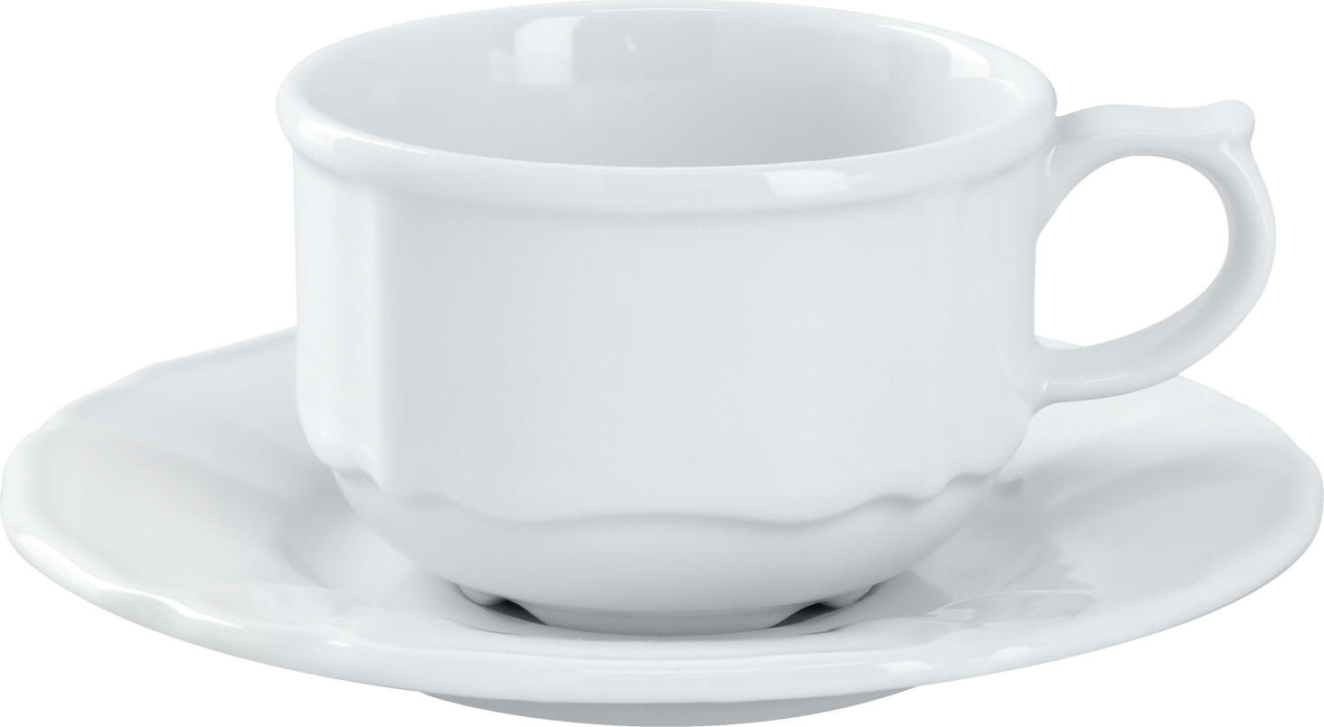 VEGA Amely Espresso Cup, 100ml White Porcelain, Vintage Relief Design, Stackable, Dishwasher and Microwave Safe