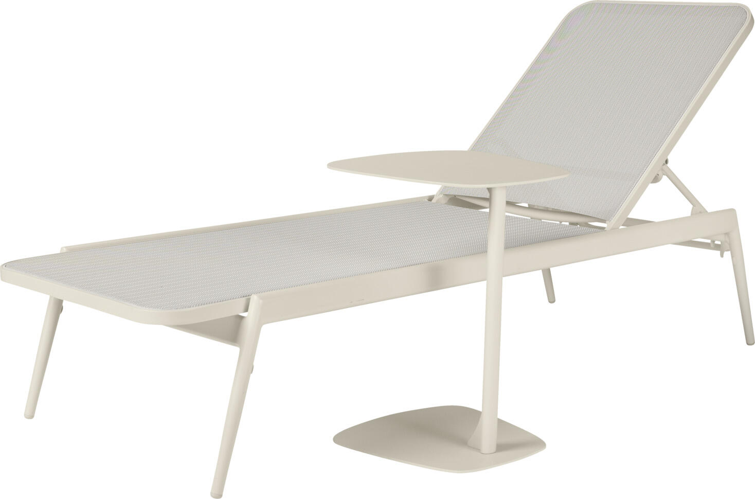 LUSINI Solaro Sun Lounger, Beige, Adjustable Backrest, Stackable Lightweight Frame with Quick-Drying Textile, 193x65.5x35 cm, for Garden, Pool and Wellness