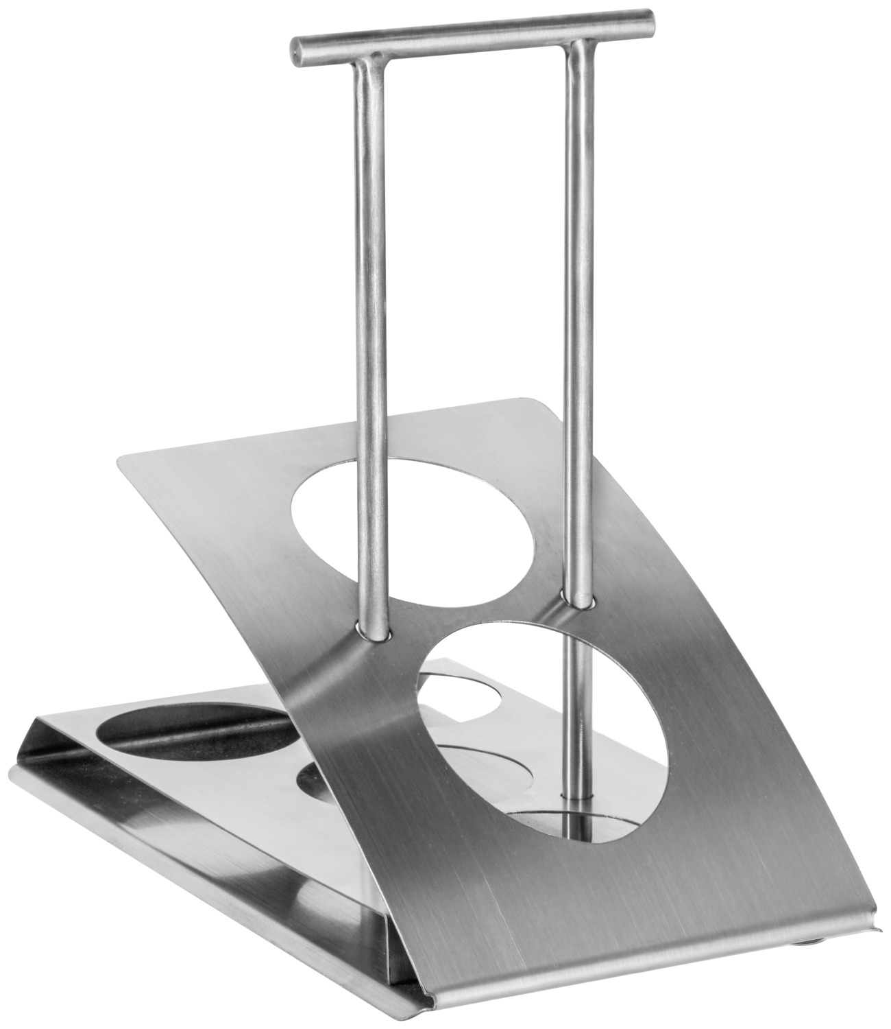 VEGA LUSINI Solutions GmbH Cruet Sadro Menage Sadro Cruet Sadro; 13.9x22.9x25.2 cm (WxHxD); silver Menage Sadro; 13.9x22.9x25.2 cm (BxHxT); silber Stainless steel 18/0 cruet with handle for easy handling. With two large recesses (Ø: 6.3 cm) and two small recesses (Ø: 5.7 cm). Delivery without shakers, mills or bottles. Menage aus Edelstahl 18/0 mit Griff zum einfachen Handling. Mit zwei großen Aussparungen (Ø: 6.3 cm) und zwei kleinen Aussparungen (Ø: 5.7 cm). Lieferung ohne Streuer, Mühlen oder Flaschen.