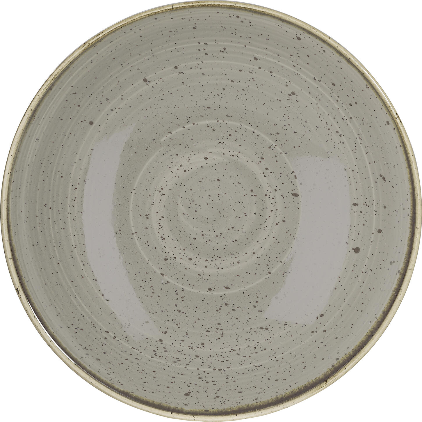 Churchill Stonecast Peppercorn Deep Coupe Bowl, 24.8 cm, 1136 ml, Hand-Decorated Rustic Grey Speckle Professional Gastronomy Bowl