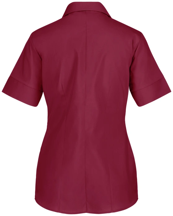 Jobeline Fiore Women's Blouse, Short Sleeve, Cotton-Polyester Blend, Concealed Button Placket, V-Neck, Easy-Care, OEKO-TEX Standard 100