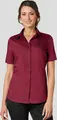 Jobeline Fiore Women's Blouse, Short Sleeve, Cotton-Polyester Blend, V-Neck, Concealed Button Placket, Easy-Care, OEKO-TEX Standard 100