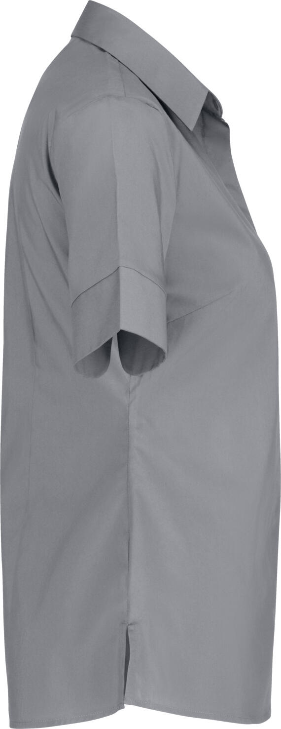 Jobeline Fiore Women's Short Sleeve Blouse, Regular Fit, Cotton-Polyester Blend, Easy-Iron, OEKO-TEX Certified, Concealed Placket, Extra-Long Back