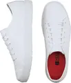 Shoes For Crews Old School Low-Rider IV Unisex Slip-Resistant Work Shoes, Water-Resistant Leather, Padded Removable Insole, White, EU 38
