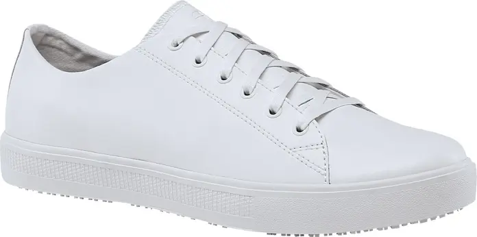 Профессиональная рабочая обувь Shoes For Crews Old School Low-Rider IV Унисекс, водостойкая кожа, маслобензостойкая нескользящая подошва Trip Guard, белые