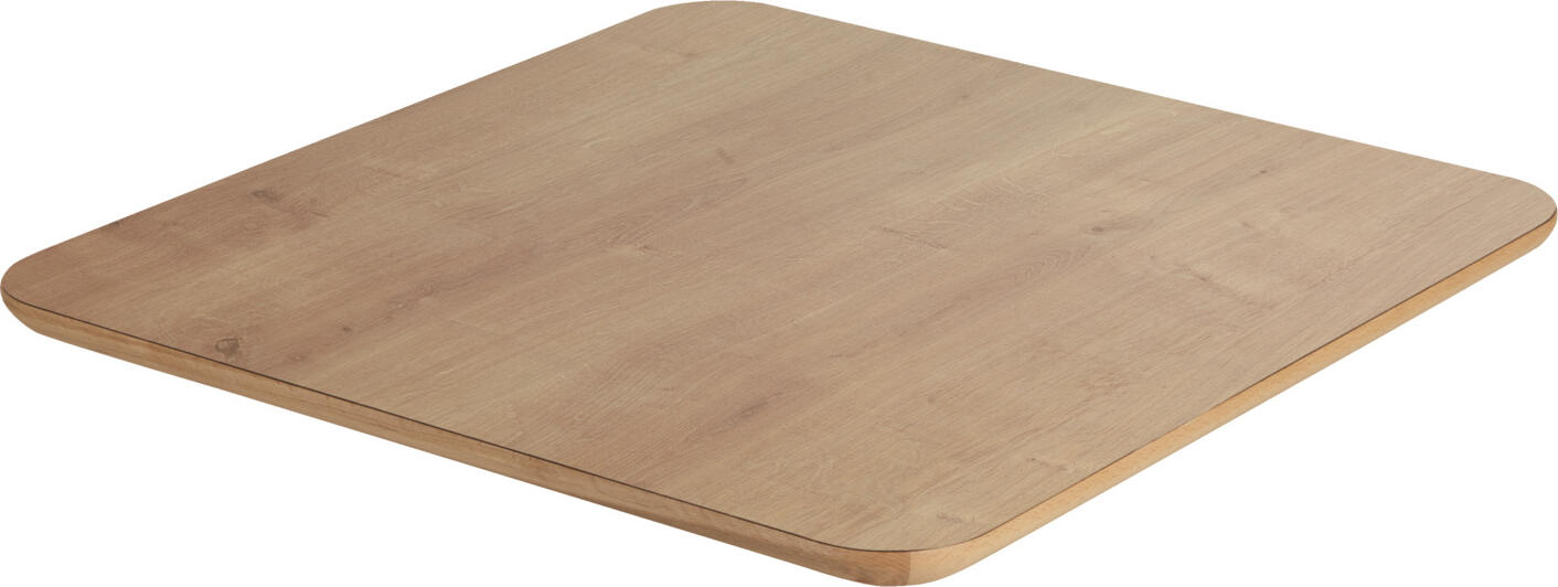 VEGA Duneo Square Indoor Table Top, 55x55x2.5 cm, Solid Beech Wood with HPL Coating, Oak Natural, Scandinavian Design, Food-Safe