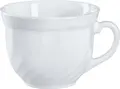 Ceasca de cafea Arcoroc Trianon, 220ml Sticla Opal Temperata Alba, Design cu Relief Rezistent la Socuri, Compatibila cu Masina de Spalat Vase si Cuptor cu Microunde