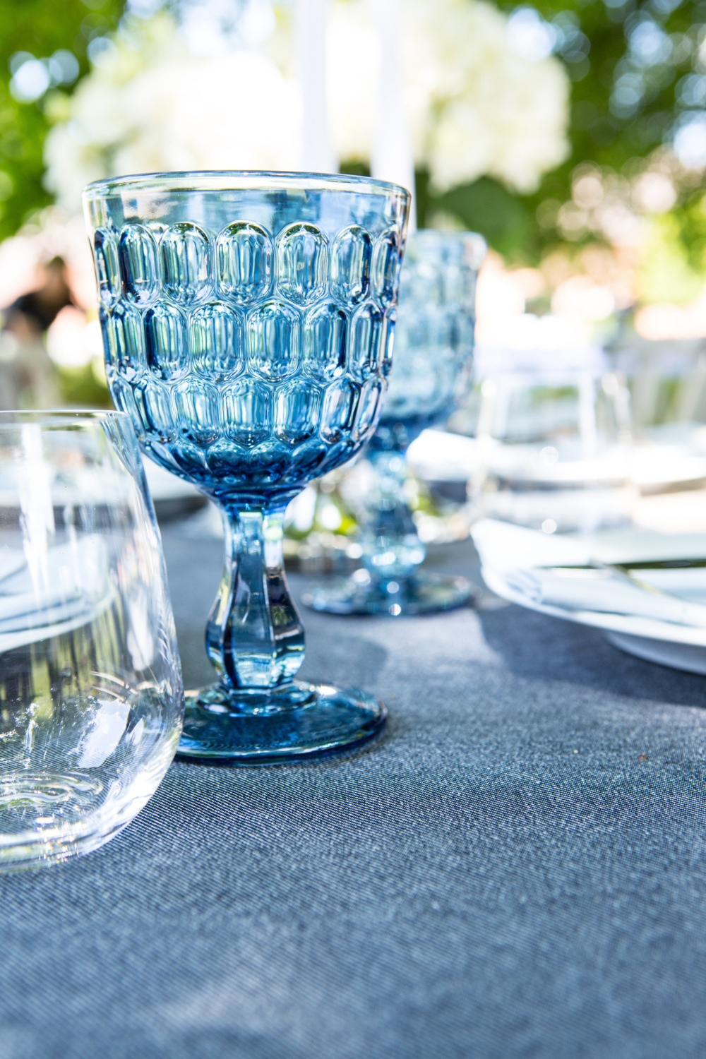 VEGA Isabella Red Wine Glass, 300 ml, Blue Solid Colored Glass with Trendy Texture, Dishwasher Safe, Stable Design, Set of 6