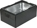 Cutie termica Pulsiva Thermo box 1/1 GN Eco, 30L, cu capac, plastic EPP negru, 60x40x23 cm, -40 pana la +120 °C, reciclabila