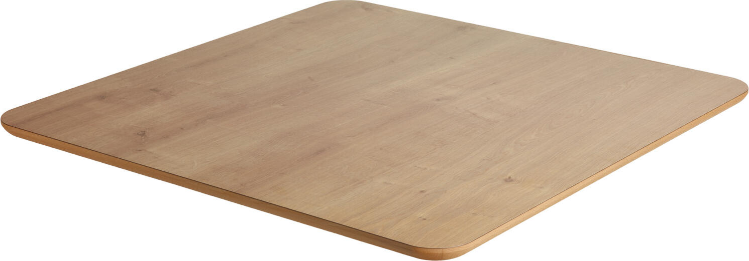 Blat Masa Interior VEGA Duneo Patrat, 75x75x2.5 cm, Lemn Fag Masiv cu Strat HPL, Culoare Stejar Natural, Design Scandinav, Rezistent la Zgarieturi