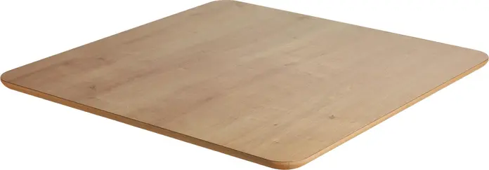 Blat Masa Interior VEGA Duneo Patrat, 75x75x2.5 cm, Lemn Fag Masiv cu Strat HPL, Culoare Stejar Natural, Design Scandinav, Rezistent la Zgarieturi