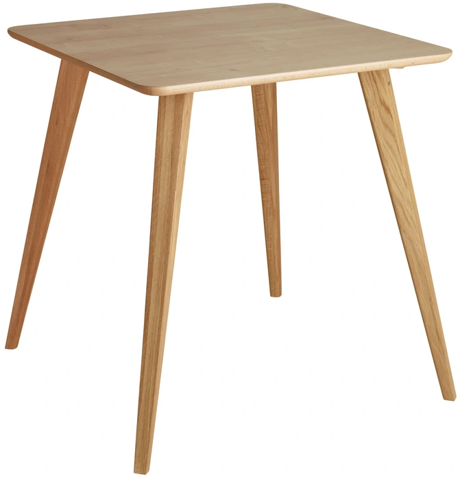 Blat Masa Interior VEGA Duneo Patrat, 75x75x2.5 cm, Lemn Fag Masiv cu Strat HPL, Culoare Stejar Natural, Design Scandinav, Rezistent la Zgarieturi