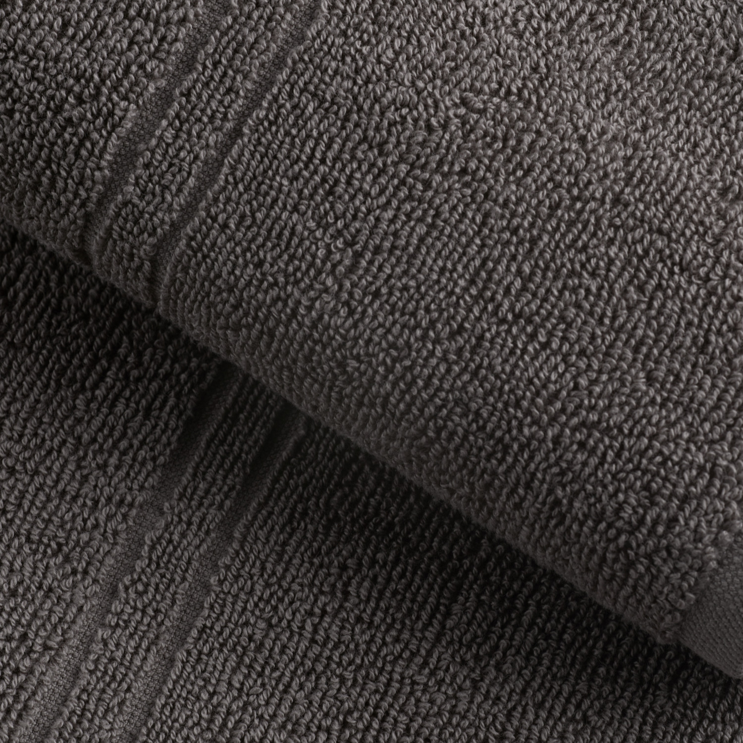 ERWIN M. LUSINI Dina Sauna Towel, 100% Cotton Twisted Terry Cloth, 70 x 200 cm, Anthracite, OEKO-TEX Standard 100 Certified