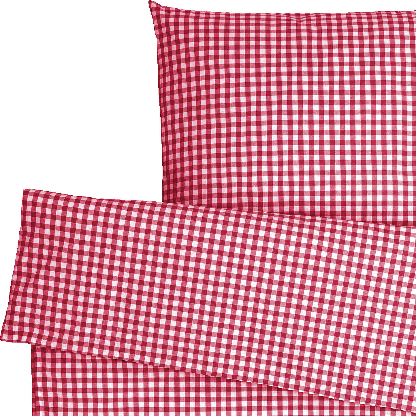 ERWIN M. LUSINI Tux Bedding Set, 100% Mercerized Cotton Renforce, Traditional Check Pattern, 140x200 cm Duvet, 70x90 cm Pillowcase, OEKO-TEX Standard 100