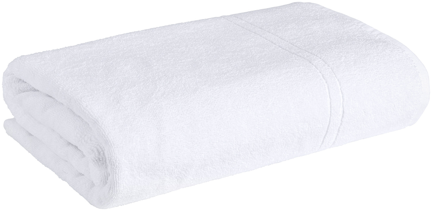 ERWIN M. LUSINI Solutions GmbH Sauna towel Dina Saunatuch Dina Sauna towel Dina; 70x200 cm (WxL); white Saunatuch Dina; 70x200 cm (BxL); weiß 100% cotton. Weight approx. 500 g/m². Particularly absorbent sauna towel made of durable twisted terry cloth. With subtle striped border. Personalization possible. 100 % Baumwolle. Gewicht ca. 500 g/m². Besonders saugfähiges Saunatuch aus strapazierfähigem Zwirnfrottier. Mit dezenter Streifenbordüre. Personalisierung möglich.