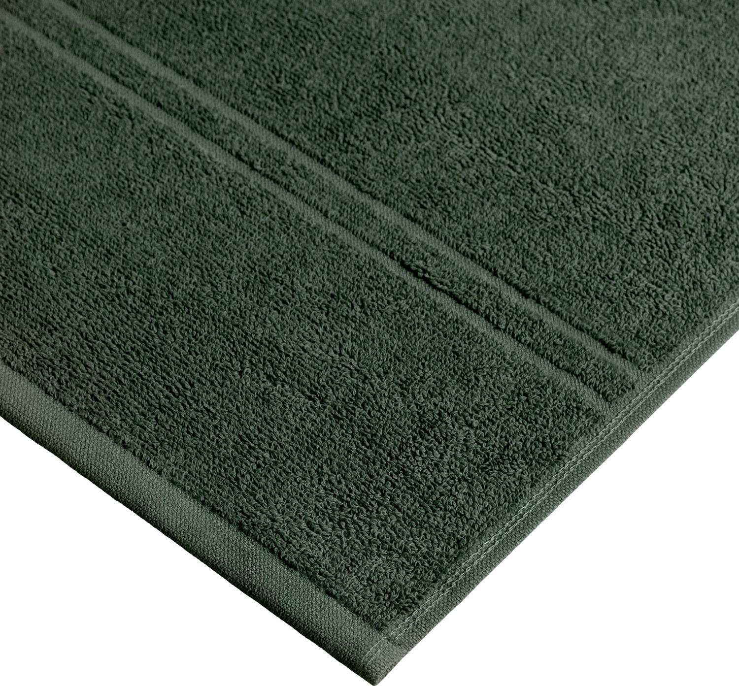 LUSINI Dina Shower Towel, 100% Cotton Twisted Terry, 70 x 140 cm, Dark Olive, OEKO-TEX Standard 100 Certified, High Quality Durable Bath Towel