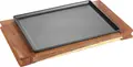 VEGA Aria Reversible Serving Board, Oiled Acacia Wood, Rectangular Food-Safe Platter, 35.4 x 21 x 2.8 cm, Acacia Brown
