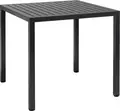 Nardi Cube Square Table, 80x80x75.5 cm, DurelTop Polypropylene Resin Top, Aluminum Frame, Weatherproof and UV Resistant, Professional Use, Anthracite