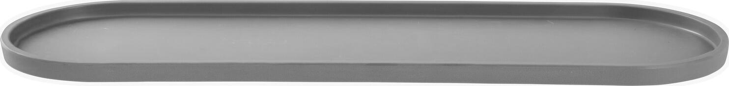 VEGA LUSINI Solutions GmbH Plate Kanas oval Teller Kanas oval Plate Kanas oval; 53x16.2x1.8 cm (LxWxH); grey; oval; 6 piece / pack Teller Kanas oval; 53x16.2x1.8 cm (LxBxH); grau; oval; 6 Stück / Pack The Kanas plate made of melamine is particularly durable thanks to its impact and break resistance. It can be used from -30°C to +70°C. Dishwasher safe. Not suitable for use in the microwave or oven. Can also be used as a lid for the bowl. Der Teller Kanas aus Melamin ist besonders langlebig durch Stoß- und Bruchfestigkeit. Der Einsatzbereich ist von -30 °C bis +70 °C. Spülmaschinenfest. Nicht mikrowellengeeignet und nicht backofengeeignet. Kann auch als Deckel für die Schale verwendet werden.