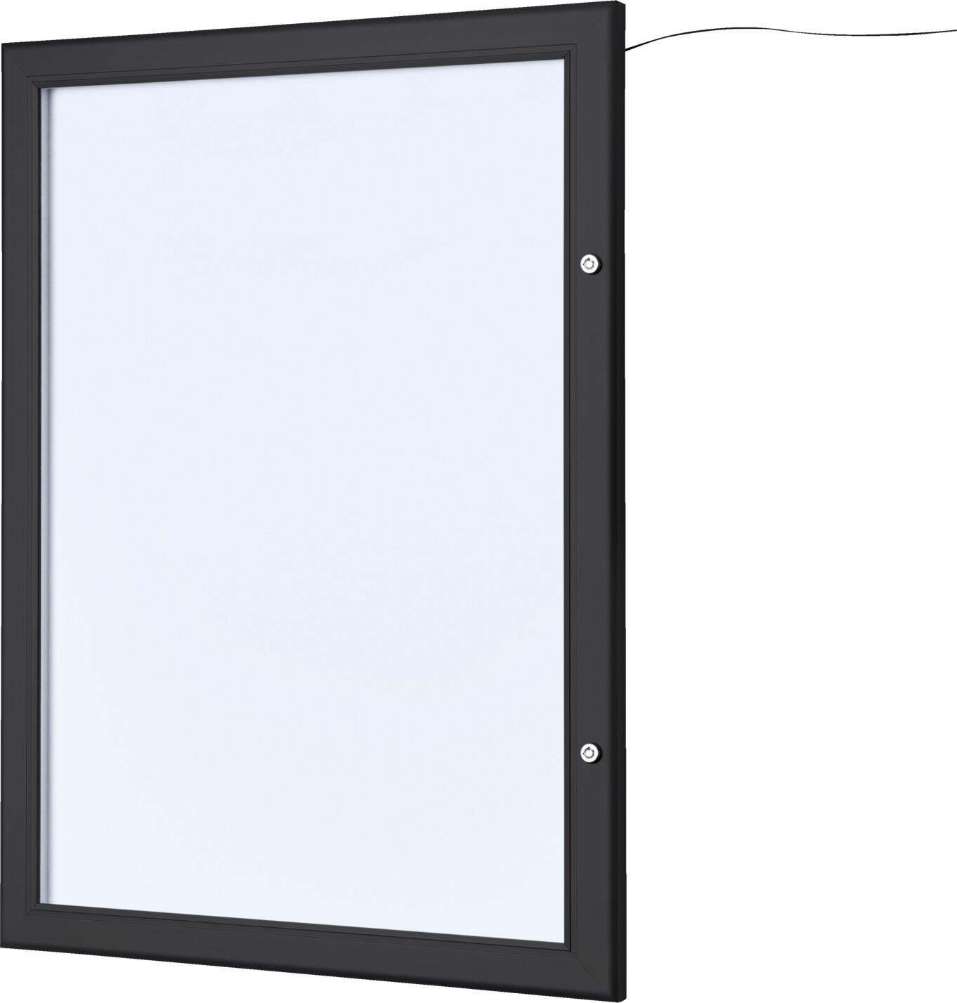 VEGA LUSINI Corteo Illuminated Menu Stand, 51 x 2.2 x 68 cm, Anodized Aluminum Frame, Hardened Acrylic Glass, Magnetic Writable Back, Waterproof, Lockable, 230V