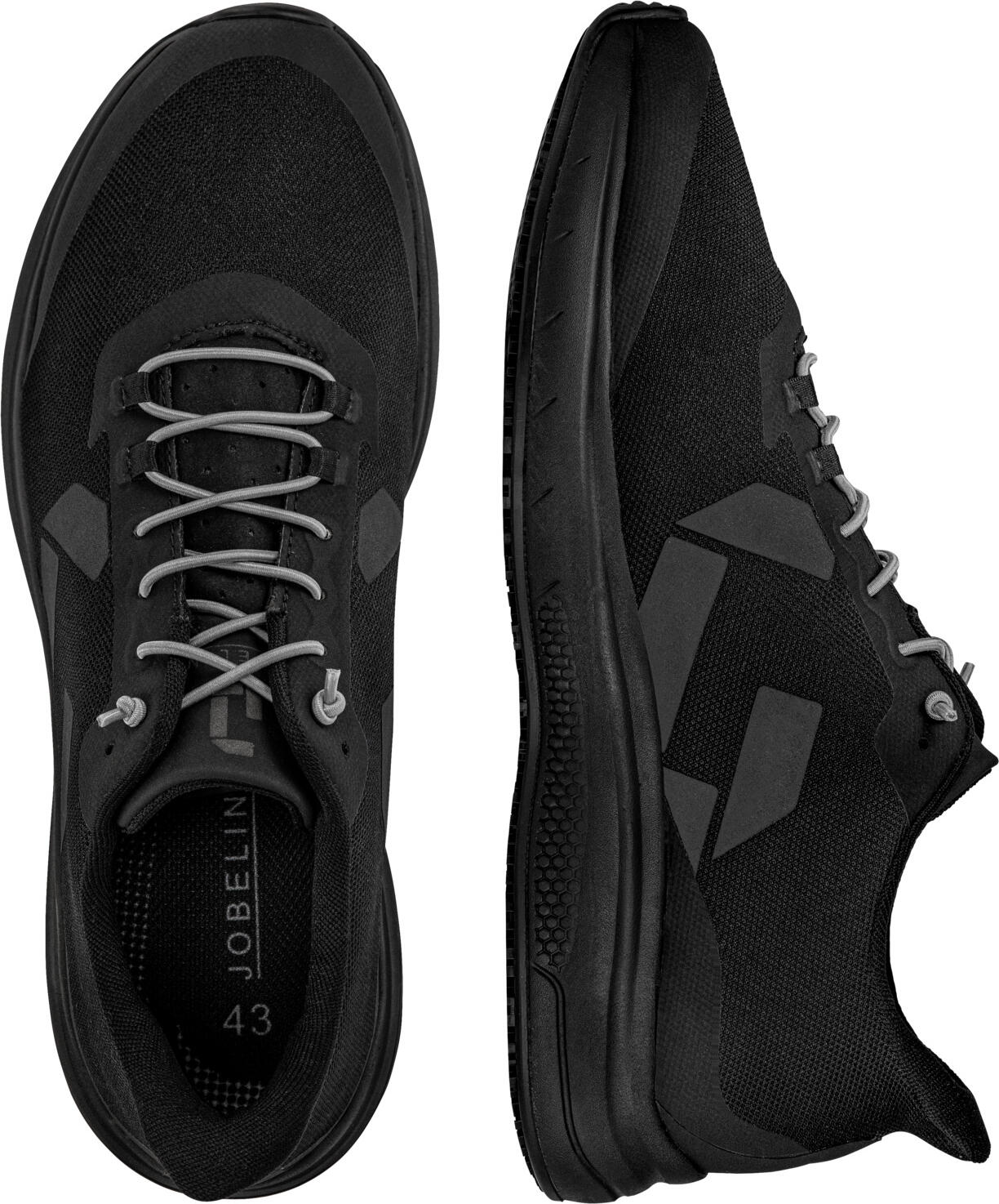 Jobeline Explorer Waterproof Unisex Lightweight Breathable Sneakers, O1/O2 Protection, Non-slip SR Rubber Outsole, Antistatic, Black