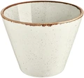 VEGA Sidina Conical Porcelain Bowl Set, Beige Ceramic Look, 400ml, 11.7cm Diameter, 6 pieces, Round, Dishwasher and Microwave Safe