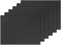 Set Servete de Masa Rectangulare Erwin M. Tecido, Culoare Gri Închis, Piele Imitatie Aspect Textil cu Strat PU, 32.5 x 44 cm, Intretinere prin Stergere