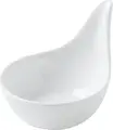 LUSINI Tropfen Mini Bowl, White Porcelain Teardrop Organic Shape, 60 ml, Dishwasher and Microwave Safe, 8.8 x 6.8 x 6.3 cm