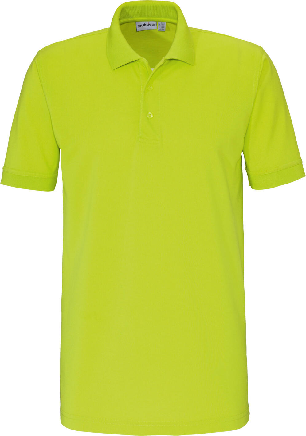 PULSIVA LUSINI Solutions GmbH Men's polo shirt Sunny short-sleeved Herren Poloshirt Sunny Kurzarm Men's polo shirt Sunny short-sleeved; Size S; apple-green Herren Poloshirt Sunny Kurzarm; Kleidergröße S; apfelgrün 65 % polyester, 35 % cotton. 60°C wash. Easy-care half-sleeved polo shirt for men in classic piqué blend quality. With polo collar and button placket. Back length: 74 cm in size M. 65 % Polyester, 35 % Baumwolle. 60°-Wäsche. Pflegeleichtes Halbarm Poloshirt für Herren in klassischer Piqué Mischqualität. Mit Polokragen und Knopfleiste. Rückenlänge: 74 cm in Gr M