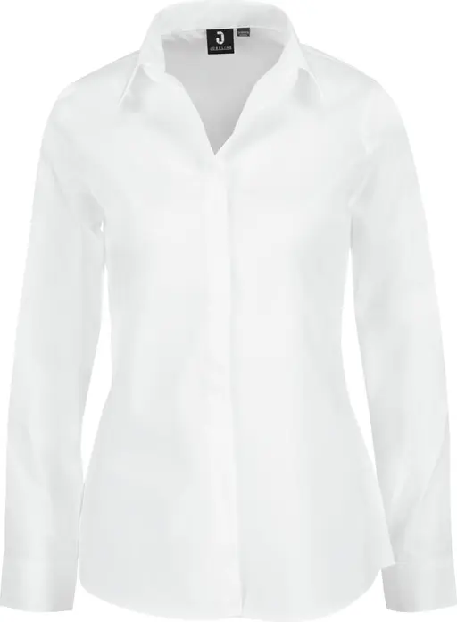 Jobeline Fiore Women's Long Sleeve Blouse, Cotton-Polyester Blend, Regular Fit, Concealed Placket, Easy-Care, OEKO-TEX Certified
